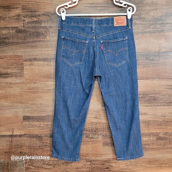 Levi's Jeans Size 31 Skinny Capri 311 Shaping Tummy Control Medium Dark Wash - Picture 2 of 14
